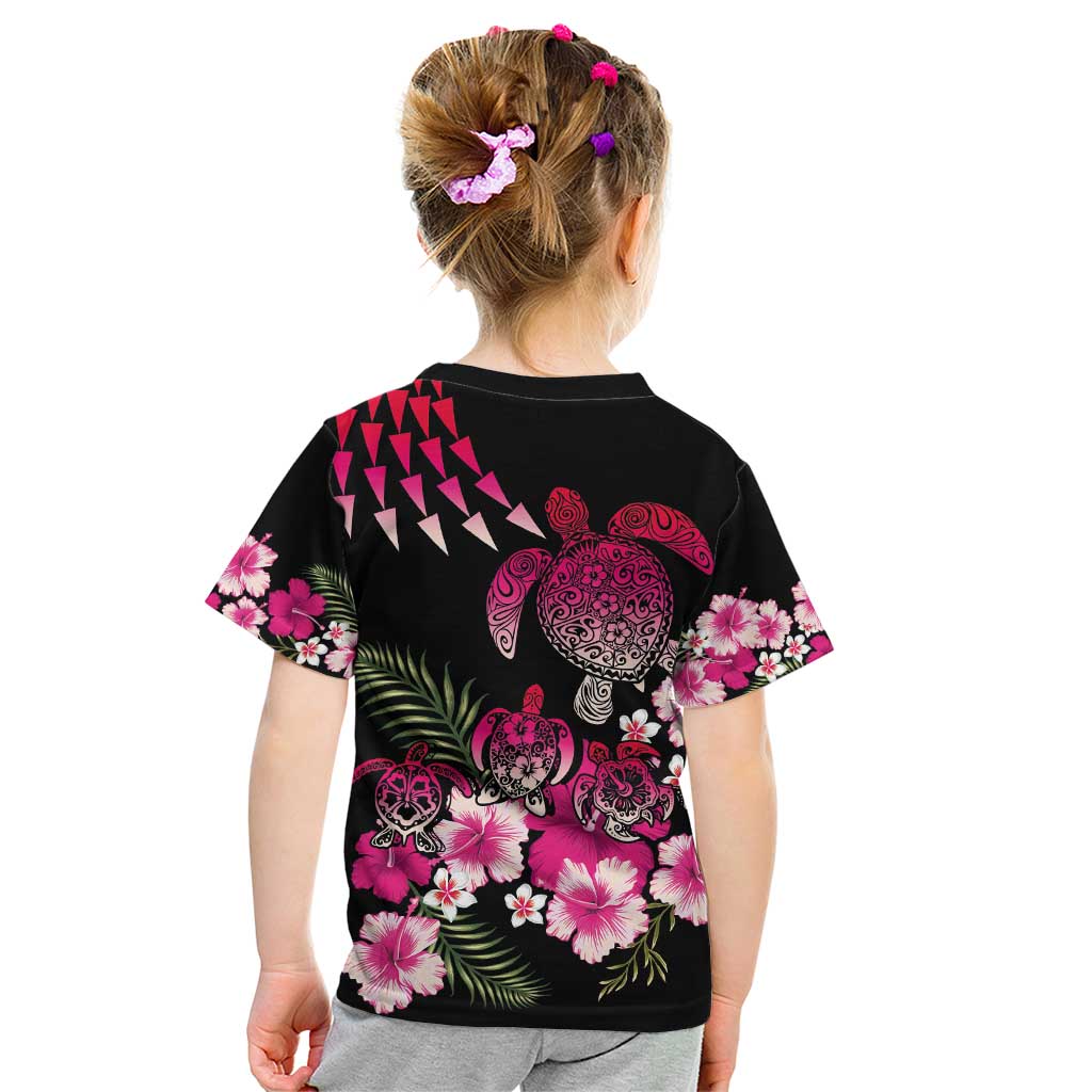 Hawaiian Hibiscus Turtle and Tropical Flower Kid T Shirt Sweet Vibe