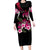 Hawaiian Hibiscus Turtle and Tropical Flower Long Sleeve Bodycon Dress Sweet Vibe