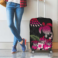Hawaiian Hibiscus Turtle and Tropical Flower Luggage Cover Sweet Vibe