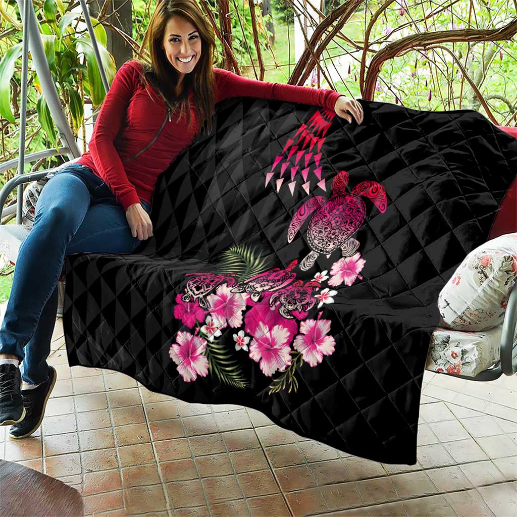 Hawaiian Hibiscus Turtle and Tropical Flower Quilt Sweet Vibe