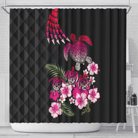 Hawaiian Hibiscus Turtle and Tropical Flower Shower Curtain Sweet Vibe