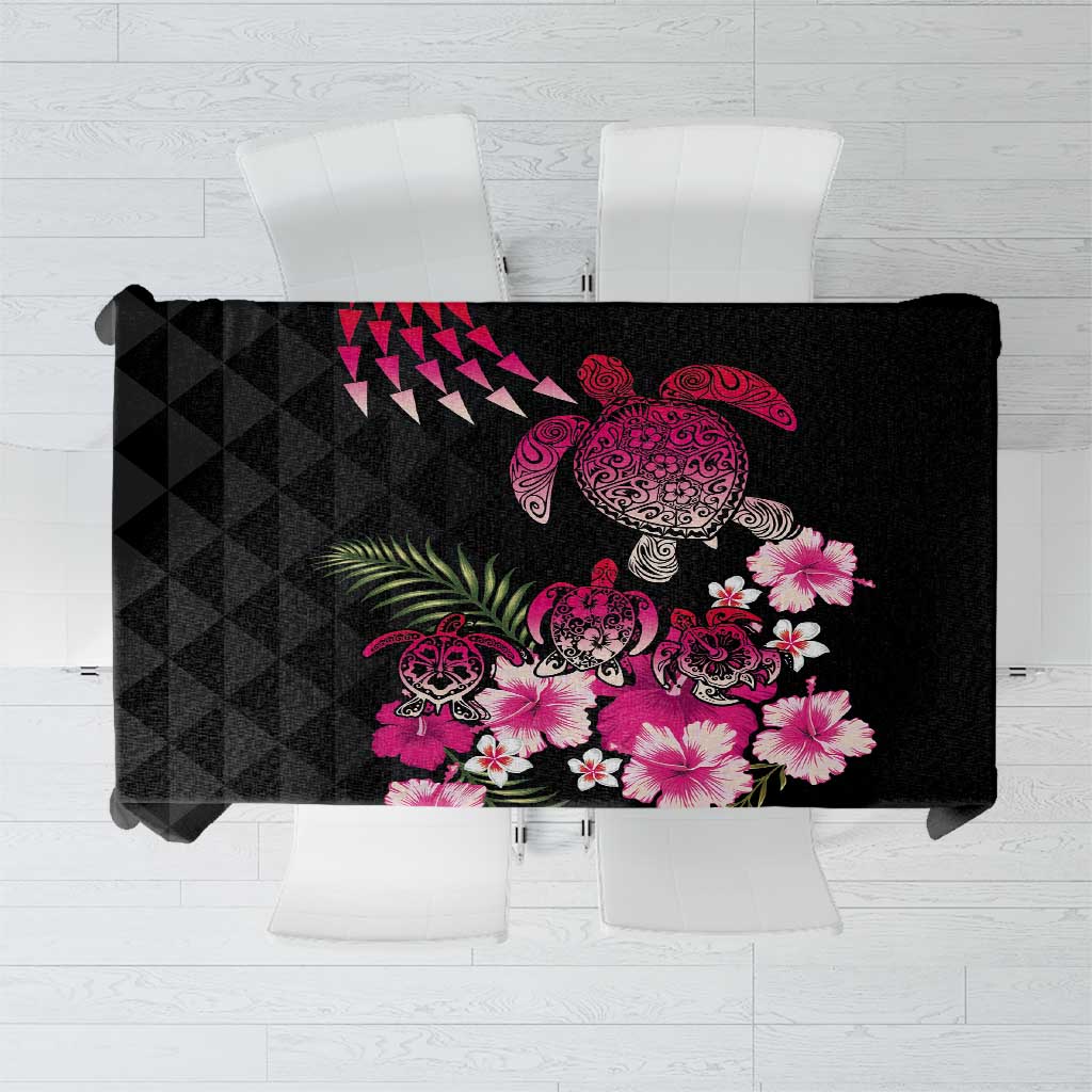 Hawaiian Hibiscus Turtle and Tropical Flower Tablecloth Sweet Vibe