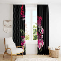 Hawaiian Hibiscus Turtle and Tropical Flower Window Curtain Sweet Vibe