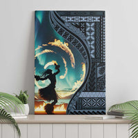 Samoan Siapo Motif and Siva Afi Dance Canvas Wall Art
