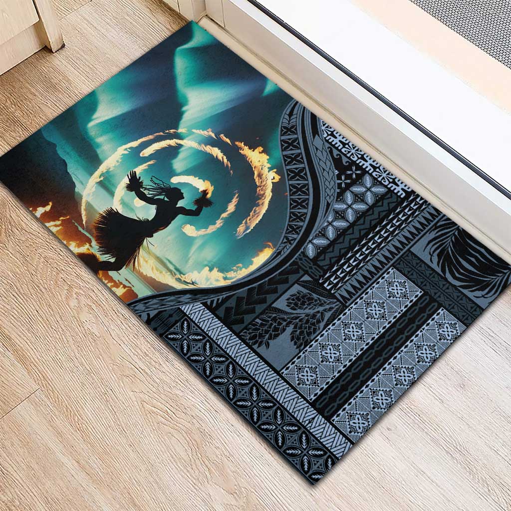 Samoan Siapo Motif and Siva Afi Dance Rubber Doormat