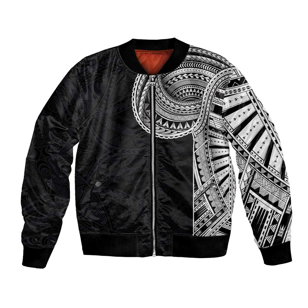 Samoan Art Tattoo Polynesian Pattern Bomber Jacket
