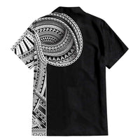 Samoan Art Tattoo Polynesian Pattern Family Matching Mermaid Dress and Hawaiian Shirt