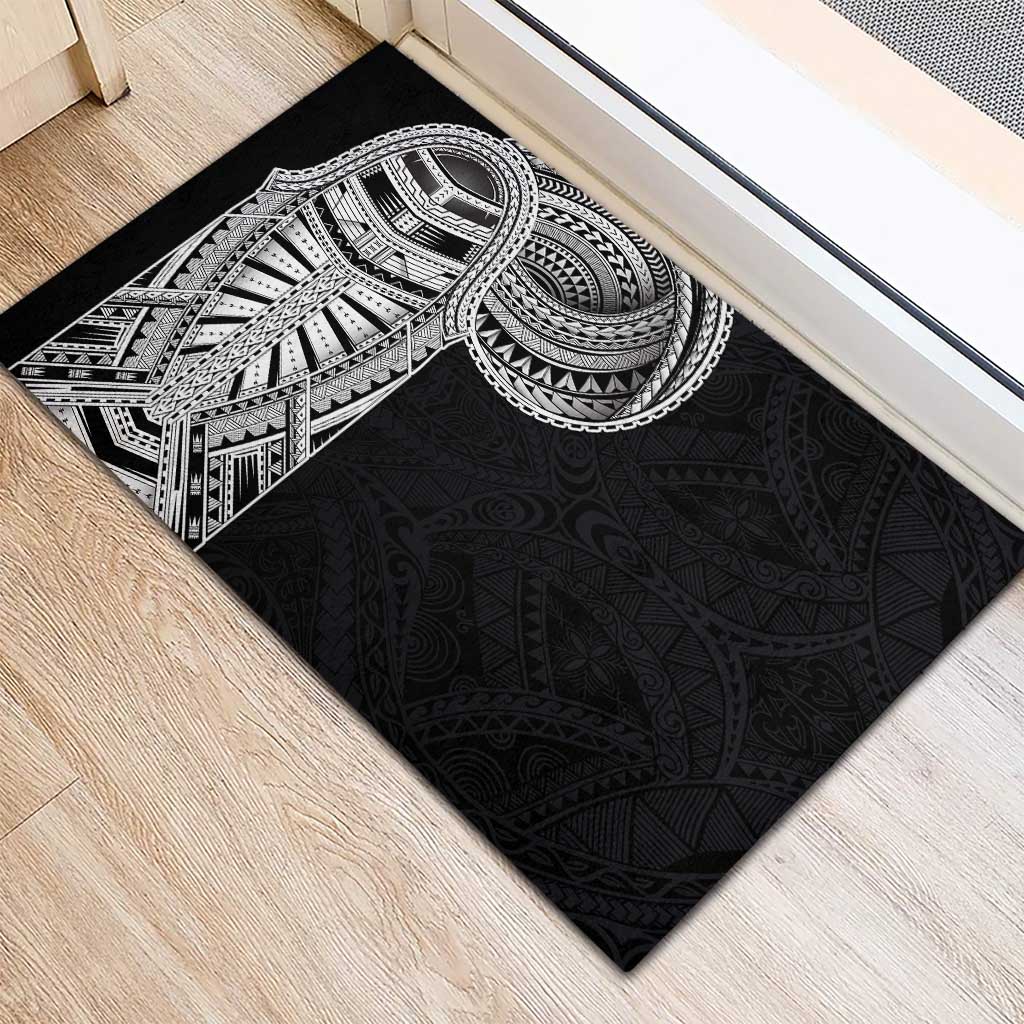 Samoan Art Tattoo Polynesian Pattern Rubber Doormat