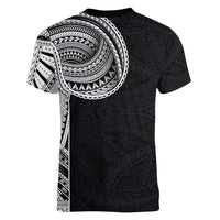 Samoan Art Tattoo Polynesian Pattern Women V-Neck T-Shirt