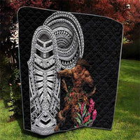 Samoan Warrior Art Tattoo Quilt Polynesian Pattern and Teuila