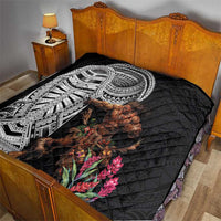 Samoan Warrior Art Tattoo Quilt Polynesian Pattern and Teuila