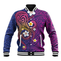 Hawaiian Octopus Tattoo and Frangipani Baseball Jacket