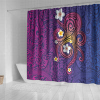 Hawaiian Octopus Tattoo and Frangipani Shower Curtain