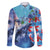 Hawaii Aloha Whales Family Matching Mermaid Dress and Hawaiian Shirt Hibiscus and Whales with Polynesian Pattern - Polynesian Pride