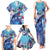 Hawaii Aloha Whales Family Matching Tank Maxi Dress and Hawaiian Shirt Hibiscus and Whales with Polynesian Pattern - Polynesian Pride