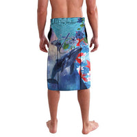 Hawaii Aloha Whales Lavalava Hibiscus and Whales with Polynesian Pattern - Polynesian Pride