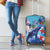 Hawaii Aloha Whales Luggage Cover Hibiscus and Whales with Polynesian Pattern - Polynesian Pride