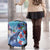 Hawaii Aloha Whales Luggage Cover Hibiscus and Whales with Polynesian Pattern - Polynesian Pride