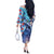 Hawaii Aloha Whales Off The Shoulder Long Sleeve Dress Hibiscus and Whales with Polynesian Pattern - Polynesian Pride