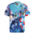 Hawaii Aloha Whales Rugby Jersey Hibiscus and Whales with Polynesian Pattern - Polynesian Pride