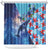 Hawaii Aloha Whales Shower Curtain Hibiscus and Whales with Polynesian Pattern - Polynesian Pride