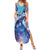 Hawaii Aloha Whales Summer Maxi Dress Hibiscus and Whales with Polynesian Pattern - Polynesian Pride