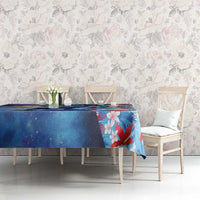 Hawaii Aloha Whales Tablecloth Hibiscus and Whales with Polynesian Pattern - Polynesian Pride
