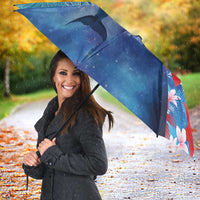 Hawaii Aloha Whales Umbrella Hibiscus and Whales with Polynesian Pattern - Polynesian Pride