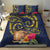 Tokelau Tokehega Day Bedding Set Coat of Arms with Polynesian Tattoo and Hibiscus