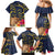 Tokelau Tokehega Day Family Matching Mermaid Dress and Hawaiian Shirt Coat of Arms with Polynesian Tattoo and Hibiscus