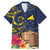 Tokelau Tokehega Day Family Matching Mermaid Dress and Hawaiian Shirt Coat of Arms with Polynesian Tattoo and Hibiscus