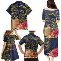 Tokelau Tokehega Day Family Matching Puletasi and Hawaiian Shirt Coat of Arms with Polynesian Tattoo and Hibiscus LT03 - Polynesian Pride