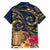 Tokelau Tokehega Day Family Matching Tank Maxi Dress and Hawaiian Shirt Coat of Arms with Polynesian Tattoo and Hibiscus