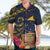 Tokelau Tokehega Day Hawaiian Shirt Coat of Arms with Polynesian Tattoo and Hibiscus