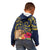 Tokelau Tokehega Day Kid Hoodie Coat of Arms with Polynesian Tattoo and Hibiscus