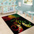 Personalised Kosrae Liberation Day Area Rug Polynesian Tattoo and Plumeria Reggae Color