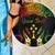 Personalised Kosrae Liberation Day Beach Blanket Polynesian Tattoo and Plumeria Reggae Color