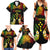 Personalised Kosrae Liberation Day Family Matching Summer Maxi Dress and Hawaiian Shirt Polynesian Tattoo and Plumeria Reggae Color