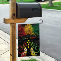 Personalised Kosrae Liberation Day Garden Flag Polynesian Tattoo and Plumeria Reggae Color