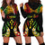 Personalised Kosrae Liberation Day Hoodie Dress Polynesian Tattoo and Plumeria Reggae Color