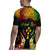 Personalised Kosrae Liberation Day Rugby Jersey Polynesian Tattoo and Plumeria Reggae Color