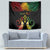 Personalised Kosrae Liberation Day Tapestry Polynesian Tattoo and Plumeria Reggae Color