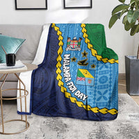 Malampa Fiji Day Blanket National Symbols with Tapa Tribal and Polynesian Tattoo