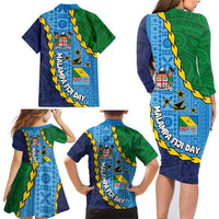 Malampa Fiji Day Family Matching Long Sleeve Bodycon Dress and Hawaiian Shirt National Symbols with Tapa Tribal and Polynesian Tattoo LT03 - Polynesian Pride