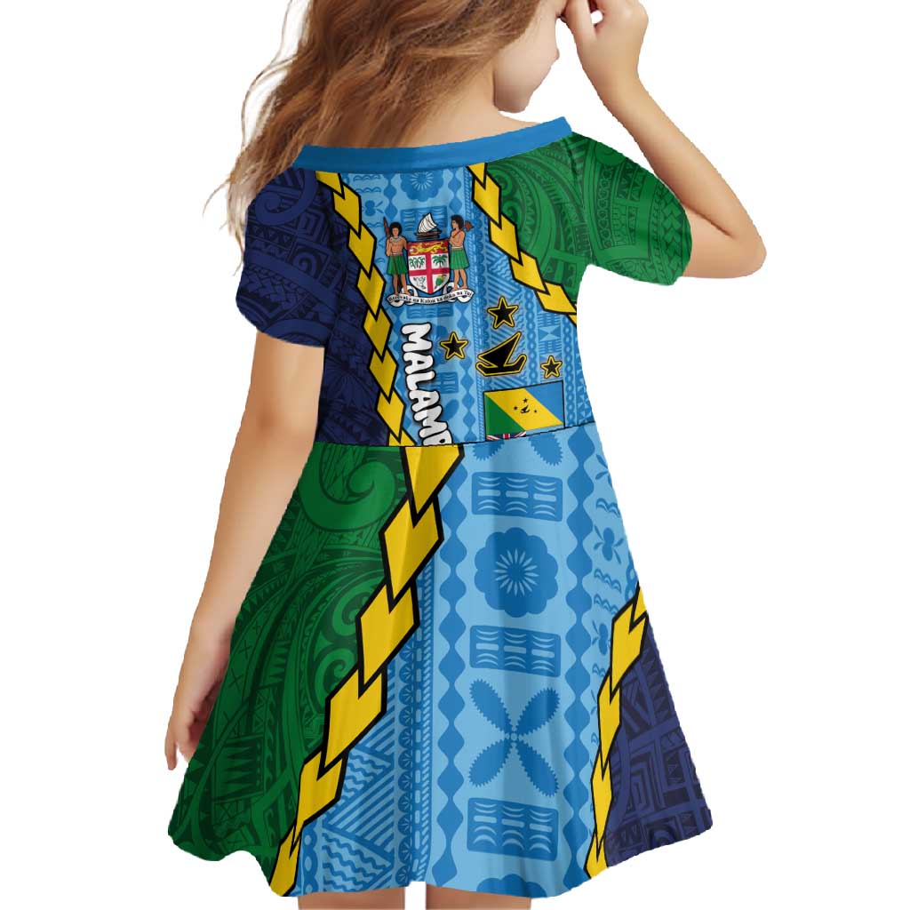 Malampa Fiji Day Family Matching Short Sleeve Bodycon Dress and Hawaiian Shirt National Symbols with Tapa Tribal and Polynesian Tattoo LT03 - Polynesian Pride