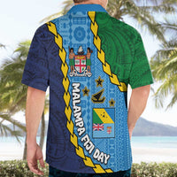 Malampa Fiji Day Hawaiian Shirt National Symbols with Tapa Tribal and Polynesian Tattoo LT03 - Polynesian Pride