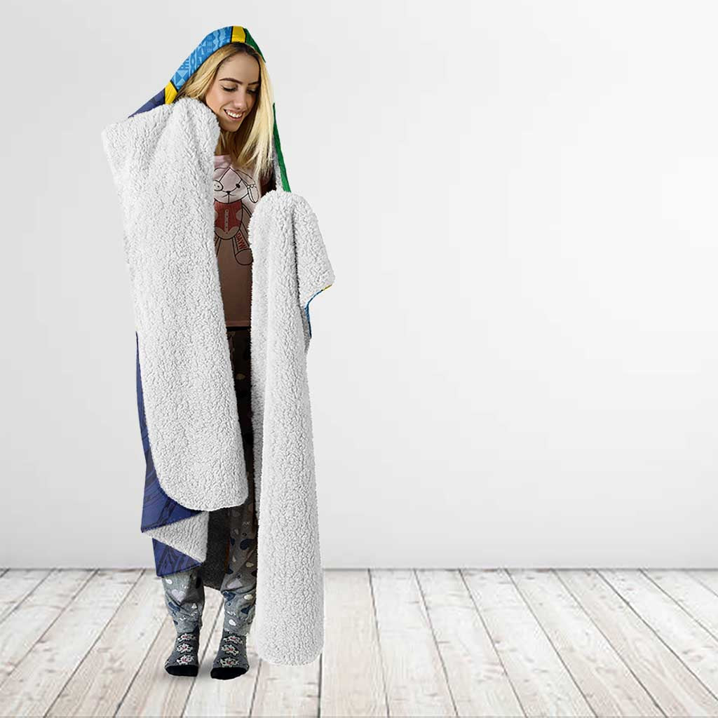 Malampa Fiji Day Hooded Blanket National Symbols with Tapa Tribal and Polynesian Tattoo LT03 - Polynesian Pride