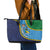 Malampa Fiji Day Leather Tote Bag National Symbols with Tapa Tribal and Polynesian Tattoo