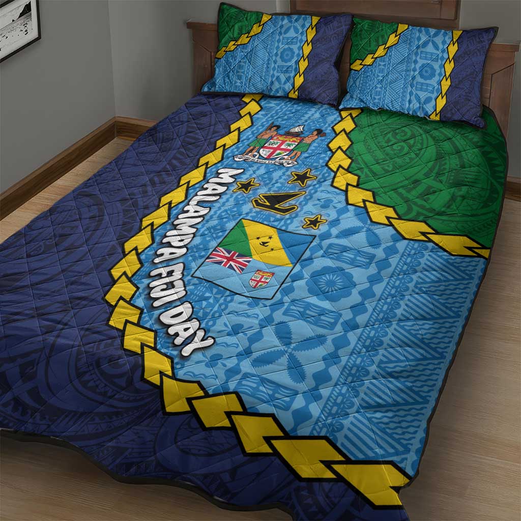 Malampa Fiji Day Quilt Bed Set National Symbols with Tapa Tribal and Polynesian Tattoo LT03 - Polynesian Pride