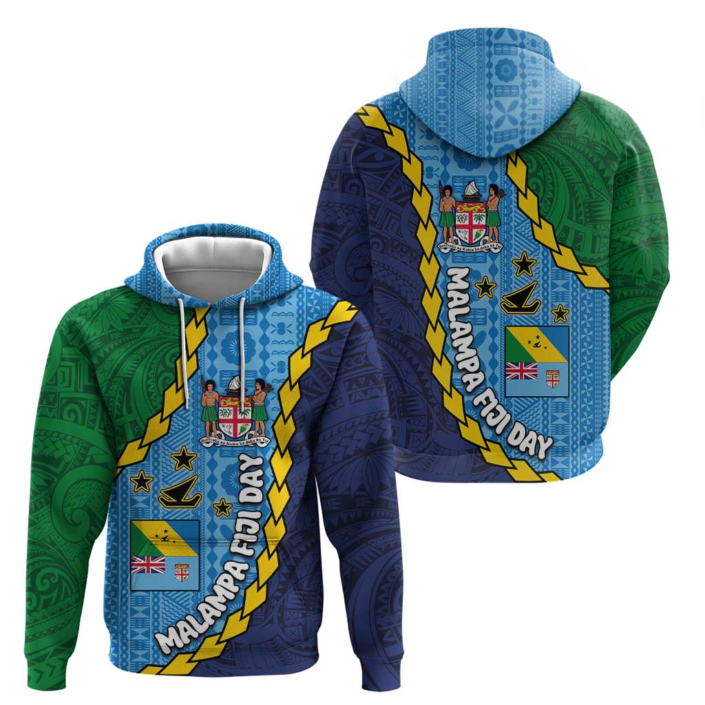 Malampa Fiji Day Zip Hoodie National Symbols with Tapa Tribal and Polynesian Tattoo LT03 - Polynesian Pride
